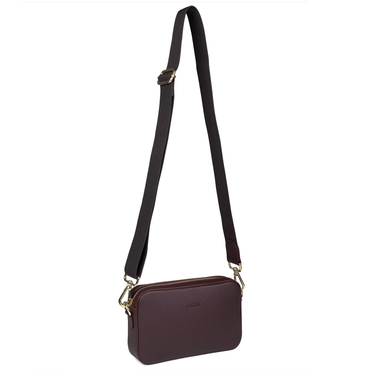 Hirvennahkainen olkalaukku burgundy (limited anniversary edition)