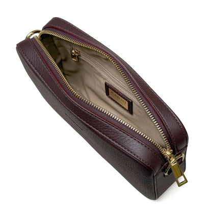 Hirvennahkainen olkalaukku burgundy (limited anniversary edition)