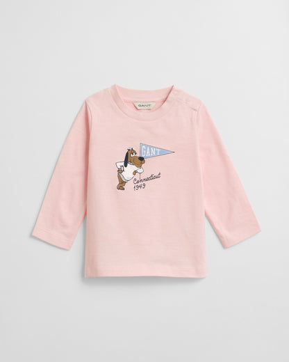Baby-malliston pitkähihainen koiraprinttipaita