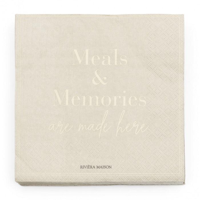 Meals &amp; Memories (aterioita ja muistoja) servetti