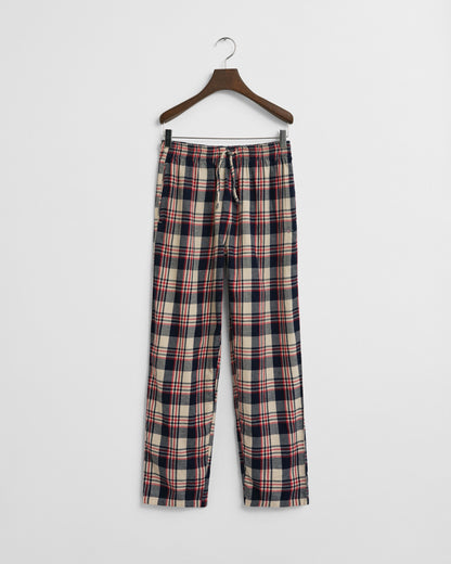 Teens-malliston ruudulliset flanellipyjamahousut pun/sin