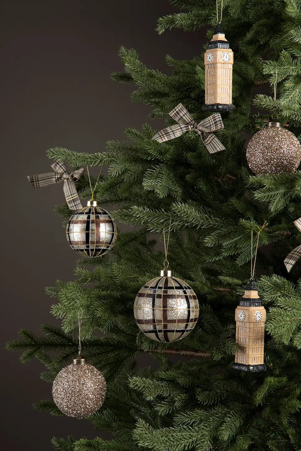 Ziggy Ruutukuvioinen lasipallo, ripustettava 4 kpl pakk.