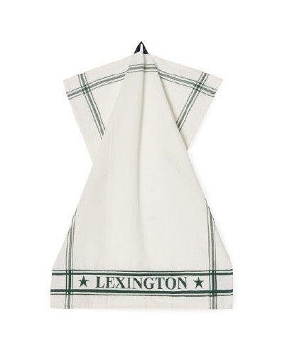 Puuvilla jacquard keittiöpyyhe (2 kpl setti) vihreä/valkoinen