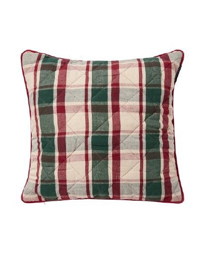Tikattu ruudullinen tyynynpäällinen 50x50 cm