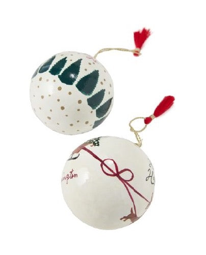 Paperimassajoulupallot 2 kpl pakkaus