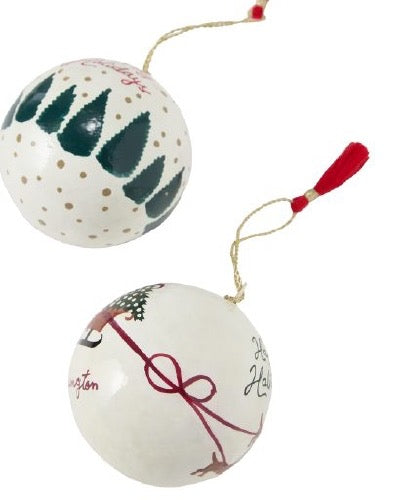 Paperimassajoulupallot 2 kpl pakkaus