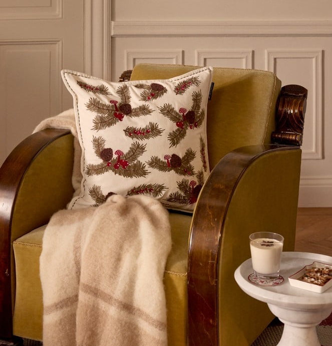 Männynoksa, luomupuuvillasamettia, tyynynpäällinen