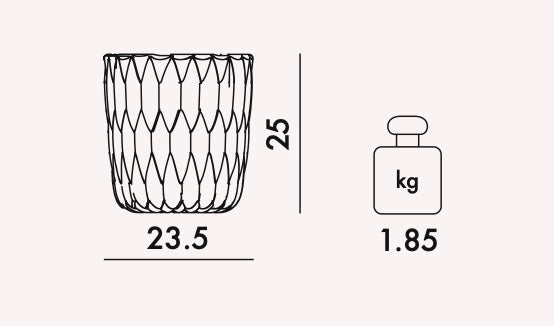 Jelly maljakko / cooleri tumman harmaa