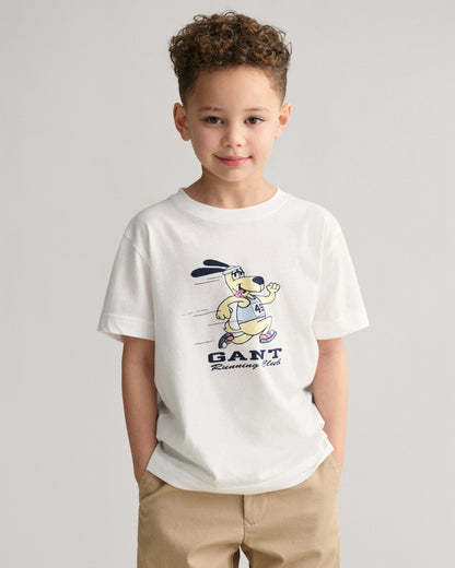 Kids-malliston GANT Running Dog ‑printti‑t‑paita