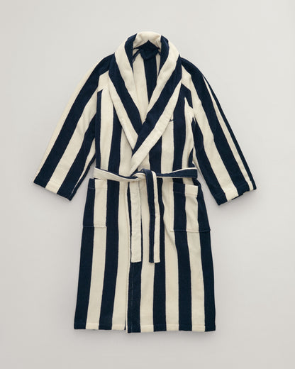 Stripe robe, raidallinen kylpytakki sininen tai turkoosi