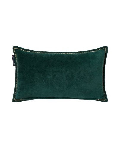 Winter house -veluurityyny luomupuuvillaa 50x30 valkoinen tai vihreä