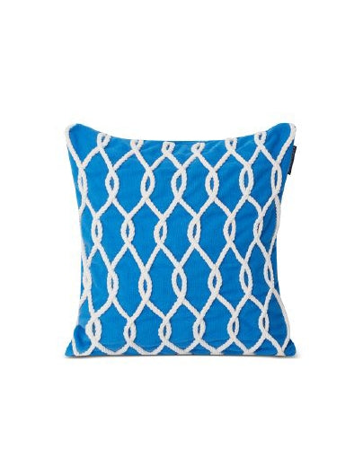 Tyynyn päällinen sininen/köysikuvio