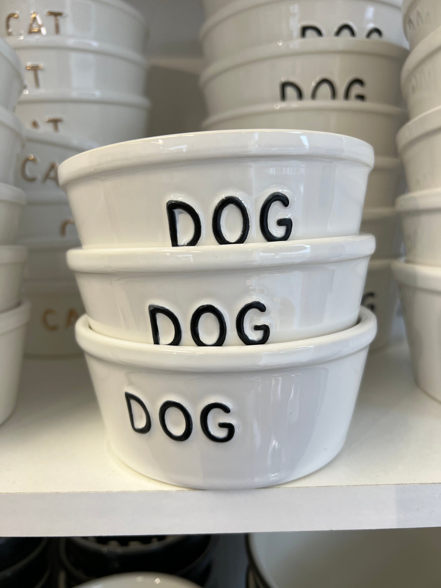 DOG ruokakuppi musta/valkoinen iso