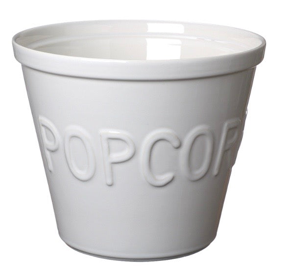 Popcorn kulho   valkoinen/hopea